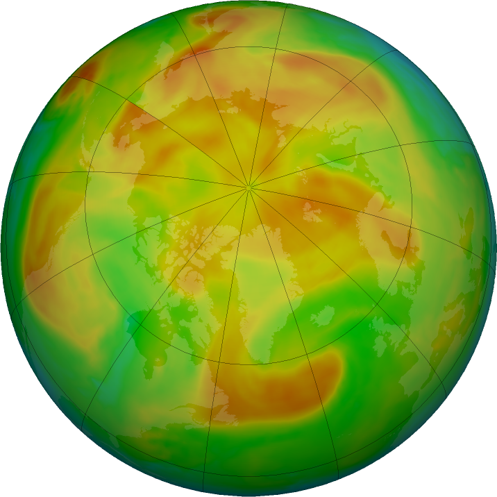Arctic ozone map for 08 May 2022